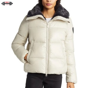 2025 New Arrival Unisex <b>Canvas</b> Puffer <b>Jacket</b> Wholesale Winter Outdoor Parkas Zipper Closure Eco-Friendly Reversible Hot Selling - Product Image 4