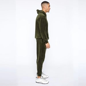 Winter Warm Hoodie Tracksuits Men Fashion Solid Two Piece Sets Autumn Casual Long Sleeve Hooded Sweatshirt And <b>Pants</b> Suits Men's - Product Image 5