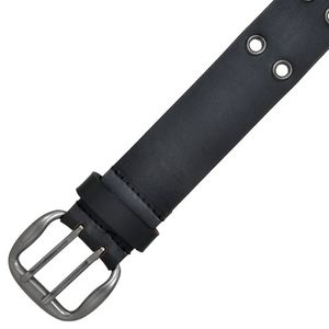 Cinturón informal de piel de vaca auténtica 100% Vintage para hombre, estilo Formal, Color negro - Product Image 2