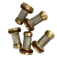 Filter Disc Servo Valve A67999-065, Diameter 15.8mm, Kawat Baja Anti Karat, Bingkai Kuningan untuk Filtrasi Hidrolik