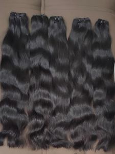 Extensions de cheveux vierges non traités du temple du sud de l'Inde, cheveux humains bruts naturels en vrac, doux, écologiques, provenant d'un seul donneur, ondulation d'eau - Product Image 5