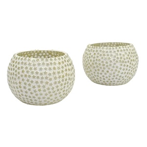 Bougeoir à photophore en verre mosaïque Parfait pour les balcons des salons ou les tables à manger - Product Image 1