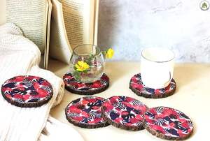 Ensemble de sous-verres en bois massif naturel, style bohème, écologique, fait à la main, imprimé coloré, pour les boutiques de cadeaux de détail, prix bas - Product Image 6