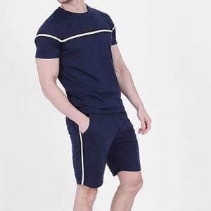 ชุดกีฬาผู้ชายฤดูร้อนปี 2025 เสื้อยืดแขนสั้นผ้าถักสีพื้น ระบายอากาศได้ดี สั่งทำสีได้ 100% - Product Image 6