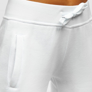 Pantalones de chándal de pierna recta de algodón con logotipo personalizado, pantalones Cargo de estilo a rayas de pierna ancha en blanco suelto para mujer - Product Image 5