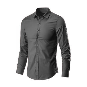 Camisa ajustable de manga larga para hombre a precio razonable con logotipo personalizado Fácil de usar y lavar Camisas cómodas y transpirables para hombre - Product Image 3