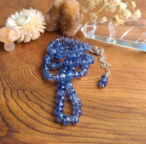 Collier de bonbons de pierres précieuses, collier noué en soie, collier de superposition - Product Image 2