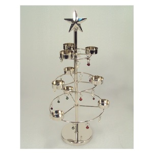 Aluminium <b>Christmas</b> Tree <b>Tea</b> <b>Light</b> Centerpiece Candle Holder - Product Image 6