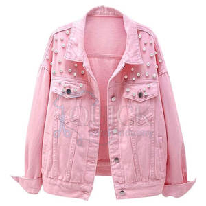 Vêtements décontractés veste en jean pour femmes de haute qualité 100% coton tricoté respirant léger - Product Image 1