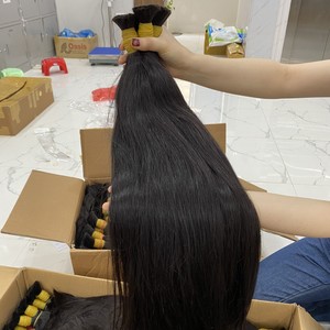 ผมต่อแบบชาวเวียดนามสีดำตรงธรรมชาติทำจากวัตถุดิบบริสุทธิ์30นิ้ว - Product Image 5