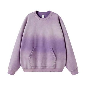 Ropa de calle personalizada gráfico pesado 100% algodón en blanco de talla grande lavado ácido Vintage de gran tamaño básico sudaderas para hombre - Product Image 6