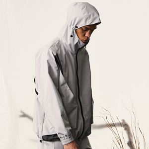 Hombres ligero de secado rápido Zip up Safari reciclable cortavientos al por mayor enmascarado al aire libre senderismo chaquetas con capucha - Product Image 5