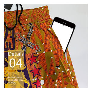 2025 pantalones cortos de malla de poliéster 100% para hombre, cintura elástica cómoda, estilo sólido, el mejor pantalón corto con estampado de sublimación personalizado de calle alta - Product Image 4