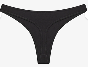 Culotte de bikini noire taille haute en tricot floral romantique avec logo à la taille – Échantillon - Product Image 2
