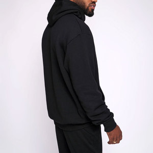 เสื้อฮู้ดถักโอเวอร์ไซส์สำหรับผู้ชายลายสีทึบมีบริการ OEM - Product Image 4