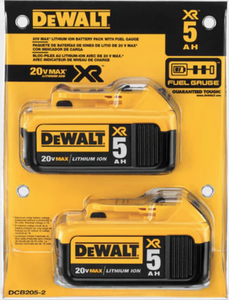 Batteria Originale DEWALT MAX XR 20V 5.0-Ah, Confezione da 2 - Product Image 1