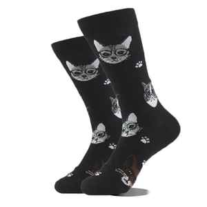 Calcetines de vestir divertidos de alta calidad, calcetines coloridos de diseñador para hombres, calcetines divertidos felices Unisex - Product Image 4