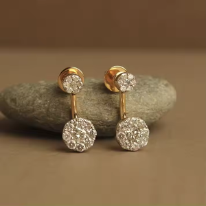 Pendientes de Moda Premium con Diamantes Cultivados en Laboratorio y Chapado en Oro de 10K, con Certificación IGI, Brillo Brillante para Aniversario - Product Image 4