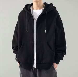 Chaqueta de lana de algodón suave para ropa informal Sudadera con capucha con cremallera para hombre de moda Sudadera con capucha con cremallera de invierno de lana de algodón con bolsillos de canguro - Product Image 6