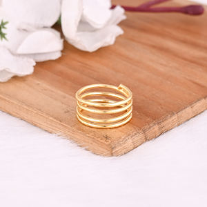 Wholesale Price Fashion Simple Brass <b>Ring</b> Gold Plated Plain <b>Rings</b> Women Fashion Minimalist Brass <b>Ring</b> Gift For Casual And Party - Product Image 2