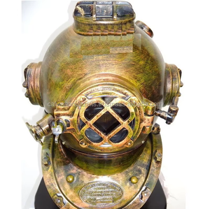 Antique nautique Briass casques de plongée antiques 18 pouces CHDH20023 avec base par Calvin artisanat - Product Image 6