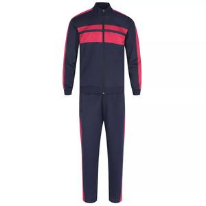 Chándal con cremallera de poliéster 100% y logotipo personalizado para hombre, conjuntos deportivos de invierno transpirables de alta calidad con panel mixto, MOQ bajo - Product Image 1