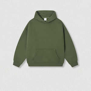 Sudadera con Capucha 100% Algodón para Hombre, Estilo Holgado, Diseño Liso, para 2026 - Product Image 1