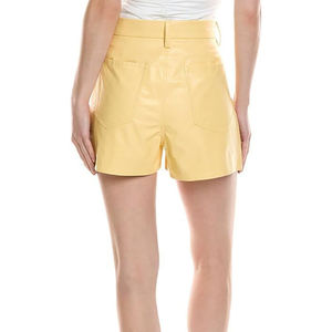 Shorts pour femmes Shorts en cuir pour femmes Biker Style dames noir fermeture éclair taille haute coton Shorts été cuir OEM Service - Product Image 5