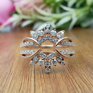 Luxurious Customized 925 Sterling Silver GIA Certified Trendy Wedding Band Pave Setting 10K 14K 18K White Gold Party Gift - Product Image 1