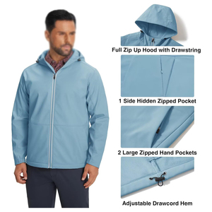 Chaqueta de Invierno para Hombre, Modelo Nuevo, Impermeable, con Capucha, de Lona, para Exteriores, con Logotipo Frontal, Venta al por Mayor - Product Image 3