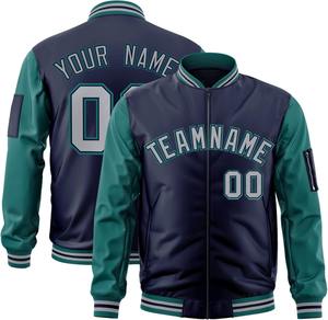 Mode Varsity Jacket Personnalisé Broderie Équipe Logo Nom Numéro Contraste Couleurs Collège Letterman Veste Dropshipping - Product Image 4