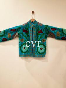 Manteau en velours brodé à la main à motif floral, col mandarin, manches longues, grande taille, vêtements d'extérieur décontractés pour femmes, automne - Product Image 2