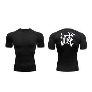 Camisetas Deportivas de Compresión de Secado Rápido con Estampado de Demon Slayer para Hombre, Camisetas de Manga Corta 100% Algodón Tejido - Product Image 1