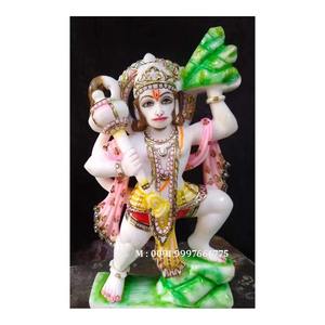 Estatua de Hanuman Ji de Mármol Blanco de Alta Calidad en Posición de Pie, Fabricante, Mayorista y Proveedor para Templos y Hogares - Product Image 1