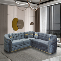 Nouveau Design Sur Mesure Luxe Noir Rouge Violet Gris Beige Mobilier Commercial Salon Canapé d'Angle Modulable