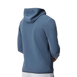 Sudadera con capucha de media cremallera para hombre, de manga larga, para gimnasio, entrenamiento, cuello alto, top de fitness personalizado con orificios para los pulgares - Product Image 6