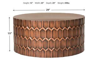 Table basse moderne en métal cuivre antique meilleure qualité pour bureau maison restaurant salon décoration de jardin fabriquée en inde - Product Image 2