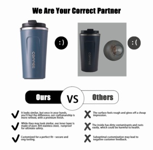 Mug à café isotherme en acier inoxydable pour adultes, tasse à café en métal, anti-fuite, <span class=keywords><strong>gobelet</strong></span> de voyage isolé avec couvercle, 350 ml, 500 ml - Product Image 4