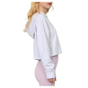 Cómoda Sudadera con capucha de algodón anti-pilling para mujer OEM venta al por mayor jersey de manga larga Top con capucha de moda con bolsillo canguro - Product Image 2