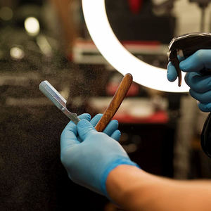 Maquinillas de afeitar para hombre de garganta cortada para salones de barbería y uso doméstico Maquinillas de afeitar de acero inoxidable con mango de madera - Product Image 6