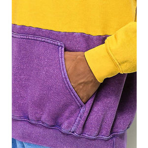 Pull-over tie-dye à la mode personnalisé de haute qualité 100% coton sweat à capuche tenue décontracté différents blocs de couleur sweats à capuche pour hommes vente en gros - Product Image 5