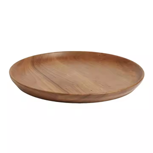 Assiette en bois sûre et dessert poli brillant fait à la main et assiette en bois de taille personnalisée par artisanat en croissant - Product Image 2