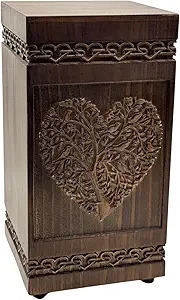 Urnas de cremación de madera modernas de Venta caliente, urnas decorativas para entierro funerario hechas a mano para hombre y mujer a bajo precio - Product Image 3