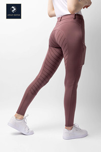 Pantalones de equitación de asiento completo de silicona personalizados de cintura alta ecuestres más vendidos - Product Image 2