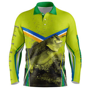 Camiseta de pesca de sublimación de torneo personalizada, camisetas de pesca lisas de secado rápido de manga larga de último diseño, camisetas de pesca UV sólidas - Product Image 1