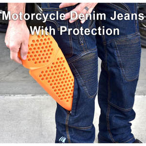 Jean de moto slim pour homme, coupe sport, coupe-vent et protecteur, en denim de haute qualité avec matière Spandex/Coton - Product Image 5