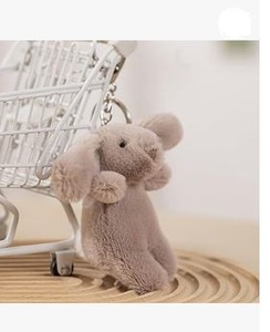 Miokkley mignon lapin en peluche porte-clés Mini lapin pendentif à breloque unisexe sac à dos sac à main mousse rempli coton matériel cadeau jouets en peluche - Product Image 2