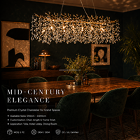 Lustre moderne en cristal doré, finition électroplaquée, suspension de luxe pour hôtel, villa, salle à manger, îlot de cuisine