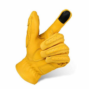 Sports de plein air personnalisés Gants de motocross pour le vélo Gants de course protecteurs en cuir véritable personnalisés - Product Image 2