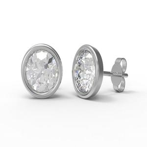 Boucles d'oreilles Moissanite à coupe ronde de style unique en argent 925 Look solitaire de qualité supérieure Idéal pour les occasions formelles minimales - Product Image 1